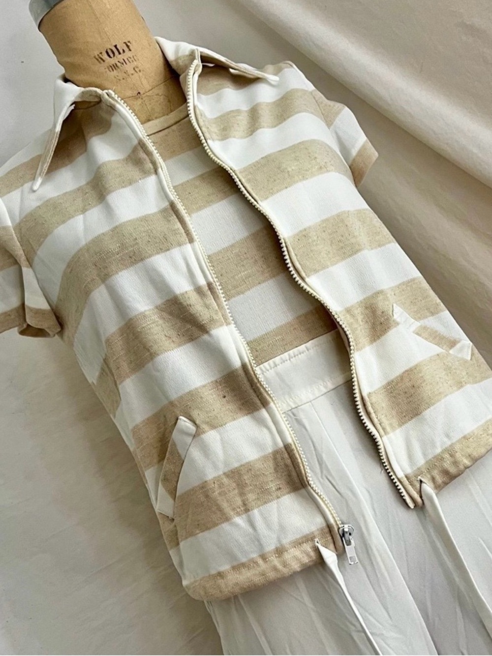 Vintage 70s Julie Miller of California Striped Jacket and Jumpsuit